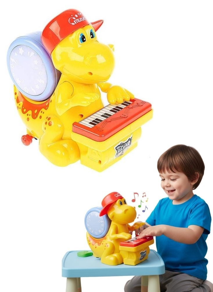 Premium Musical Dinosaur Piano Toy for Toddlers – Cartoon Dino Keyboard with Lights & Sound - Image 1